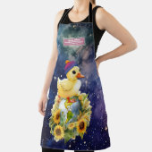 Ente in Bisexual Flag Farben Beanie auf dem Planet Schürze (InSitu)