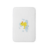 Ente in den blauen Blasen Badematte (Vorderseite Vertikal)