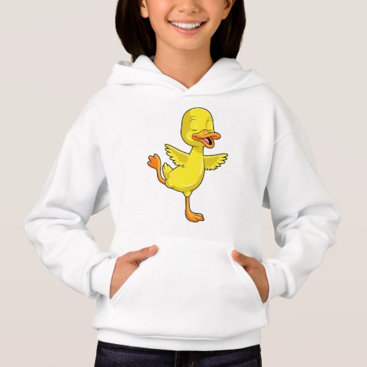 Ente in der Yoga-Fitness auf einem Leg Hoodie (Vorderseite)
