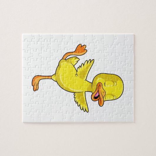 Ente in der Yoga-Fitness auf einem Leg Puzzle (Horizontal)