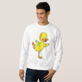 Ente in der Yoga-Fitness auf einem Leg Sweatshirt (Vorne ganz)