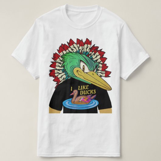 Ente in einem Duck-T - Shirt (Design vorne)