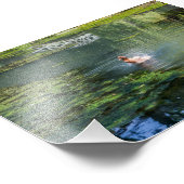 Ente in einem Teich ausstreichen Fotodruck (Ecke)