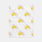 Ente in rosa Blasen Fleecedecke (Vorderseite)