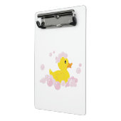 Ente in rosa Blasen Mini Klemmbrett (Gewinkelt2)