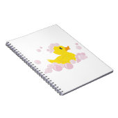 Ente in rosa Blasen Notizblock (Rechte Seite)