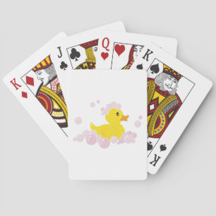 Ente in rosa Blasen Spielkarten