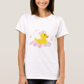 Ente in rosa Blasen T-Shirt (Vorderseite)