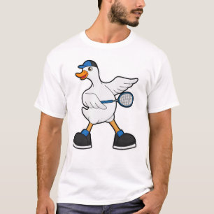 Ente in Tennis mit Tennisschläger und Cap T-Shirt