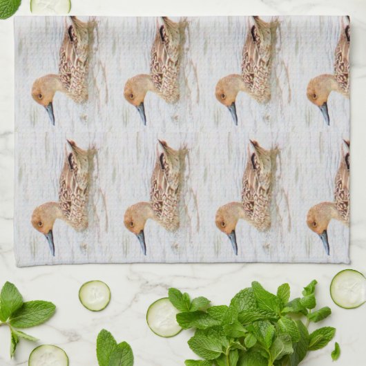 Ente in Wasser   Geschirrtuch (Gefaltet)