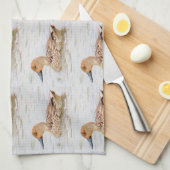 Ente in Wasser   Geschirrtuch (Viertel Falte)