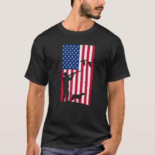 Ente Jagd amerikanische Flagge Patriotic Waterfowl T-Shirt