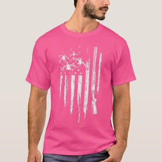 Ente Jagd amerikanische Flagge Wasservögel Gänsege T-Shirt