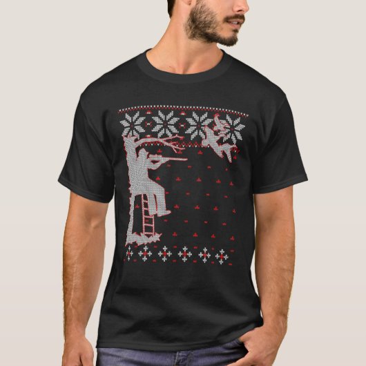 Ente Jagd Ugly Christmas Sweater, Duck Hunter C T-Shirt (Vorderseite)
