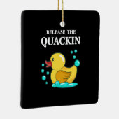 Ente - lasst das Quackin los Keramikornament (Rechts)