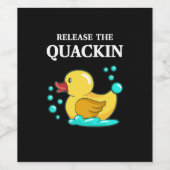 Ente - lasst das Quackin los Weinetikett (Einzelnes Label)