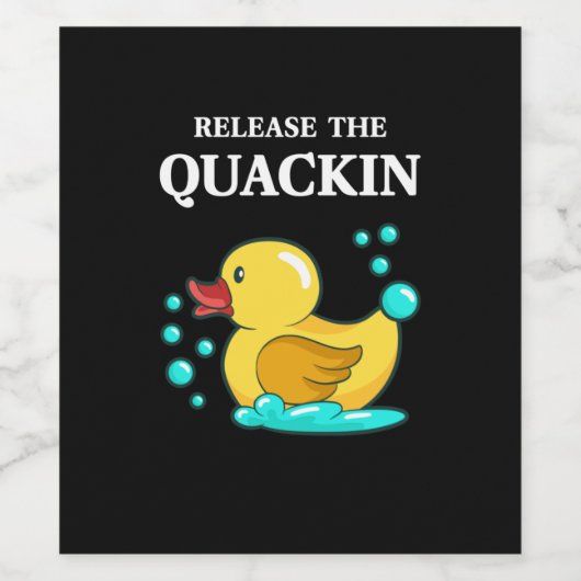 Ente - lasst das Quackin los Weinetikett (Einzelnes Label)