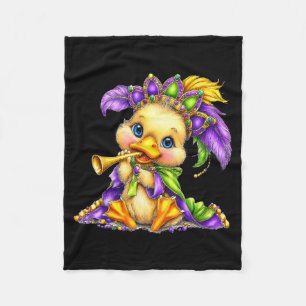 Ente Mardi Gras Nola Maske Perlen Niedlich Kinder Fleecedecke