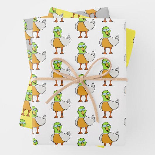 Ente mit Brille Geschenkpapier Set (Beispiel)