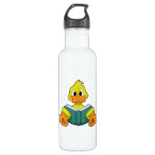 Ente mit Buch Edelstahlflasche (Vorderseite)