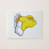 Ente mit Buch Puzzle (Horizontal)