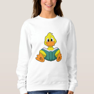 Ente mit Buch Sweatshirt