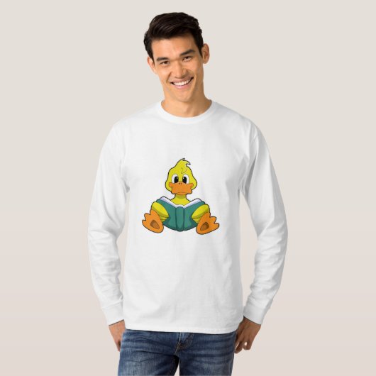 Ente mit Buch T-Shirt (Vorne ganz)