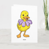 Ente mit Daisy Karte (Rückseite)