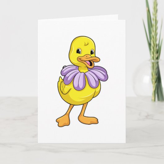 Ente mit Daisy Karte (Vorderseite)
