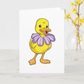 Ente mit Daisy Karte (Gelbe Blume)