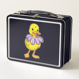 Ente mit Daisy Metall Brotdose