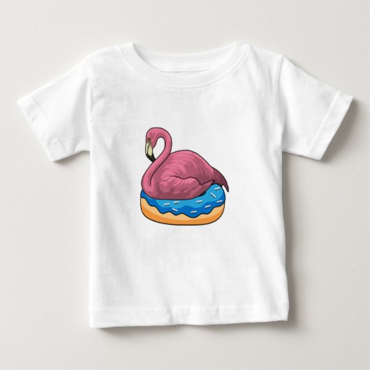 Ente mit Donut Baby T-shirt (Vorderseite)
