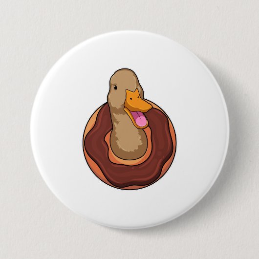Ente mit Donut Button (Vorderseite)