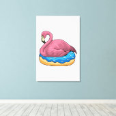 Ente mit Donut Leinwanddruck (Insitu (Holzboden))