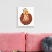 Ente mit Donut Leinwanddruck (Insitu (Wohnzimmer))