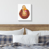 Ente mit Donut Leinwanddruck (Insitu (Schlafzimmer))