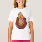 Ente mit Donut T-Shirt (Vorderseite)