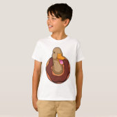 Ente mit Donut T-Shirt (Vorne ganz)