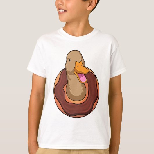 Ente mit Donut T-Shirt (Vorderseite)