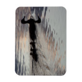 Ente mit Ducklings in Sunset Flexible Magnet (Vertikal)