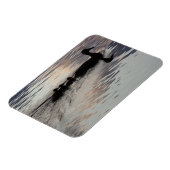 Ente mit Ducklings in Sunset Flexible Magnet (Linke Seite)