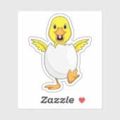 Ente mit Ei Aufkleber (Blatt)