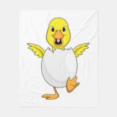 Ente mit Ei Fleecedecke (Vorderseite)