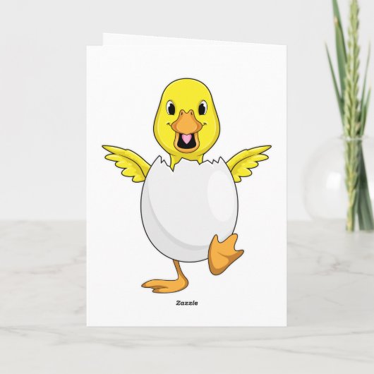 Ente mit Ei Karte (Rückseite)