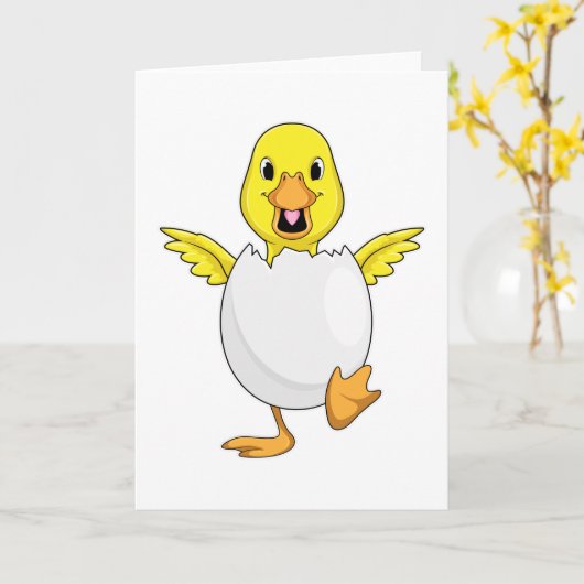 Ente mit Ei Karte (Gelbe Blume)