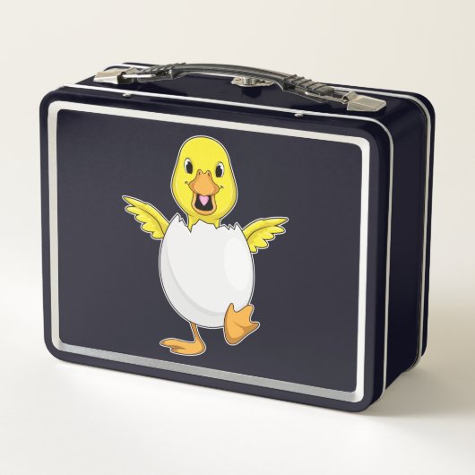Ente mit Ei Metall Brotdose (Rückseite)