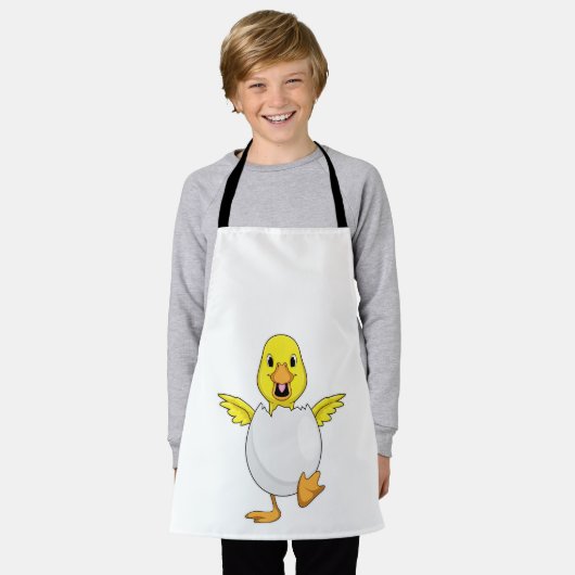 Ente mit Ei Schürze (Getragen)