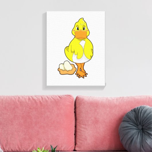 Ente mit Eiern Leinwanddruck (Insitu (Wohnzimmer))