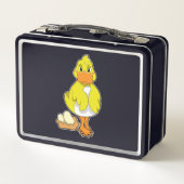 Ente mit Eiern Metall Brotdose (Rückseite)