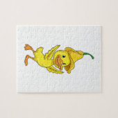 Ente mit gelber Glockenkappe Puzzle (Horizontal)